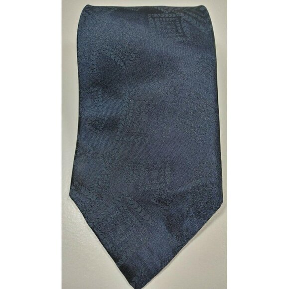 Vintage 60" Long Royal Blue Geometric Diamond Boxes Ketch Men's Tie Polyester - Picture 4 of 7